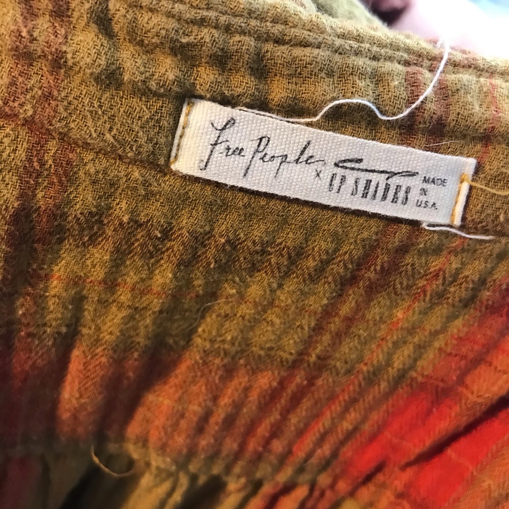 CP Shades x Free People Yellow Flannel Tunic Top - Picture 4 of 8